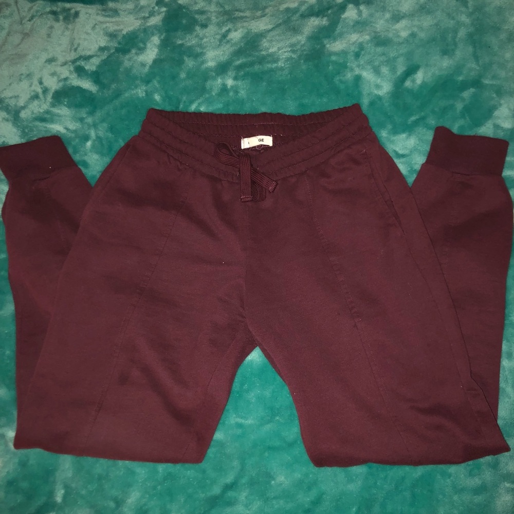Maroon sweat pants